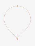 Colgante flor de oro rosa de 18kt con zafiro rosa y diamantes, PT22029-ORDZR