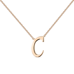 Colgante letra C de oro rosa de 18kt, PT18034-ORC