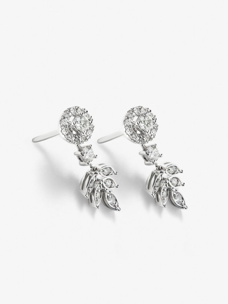 Detachable 18k white slopes with white diamonds in bright size and 1.31 cts bag image number 2