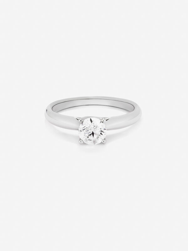 Anillo de compromiso de oro blanco de 18kt con diamante de 0,70 quilates, SL16007-00D070/DVS1_V