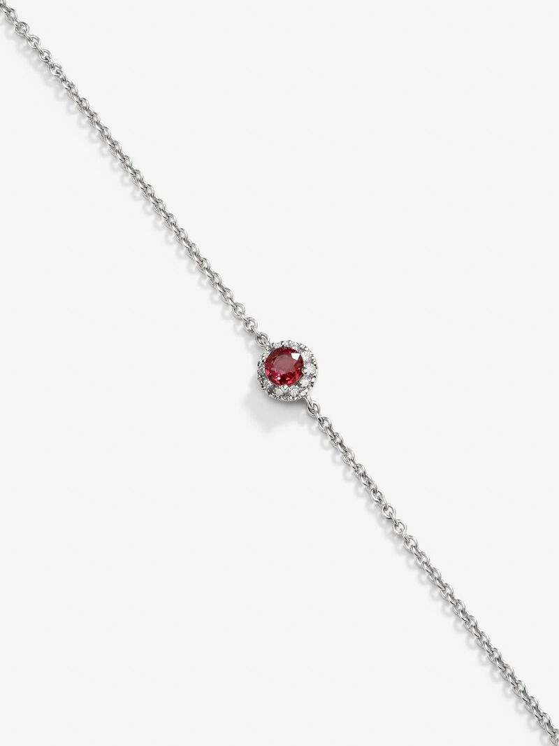 18K White Gold Orla Bracelet with Rubi and Diamond image number 2