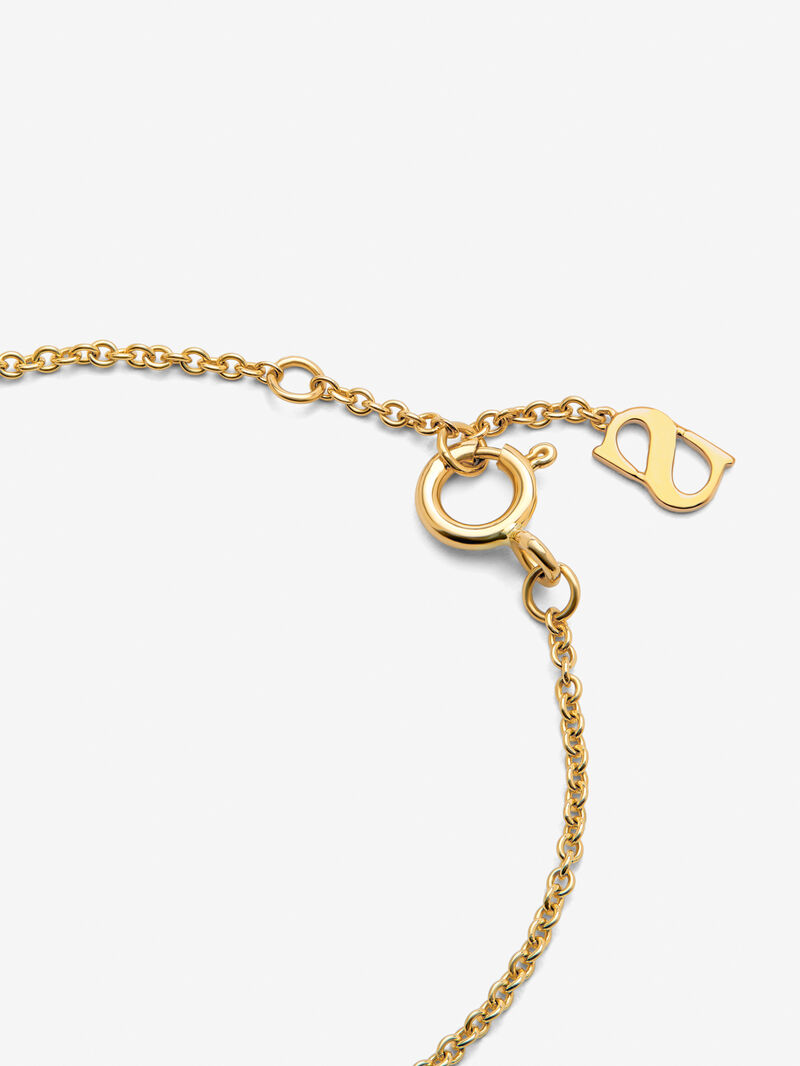 18K yellow gold bracelet with 7 brilliant-cut diamonds with a total of 0.08 cts image number 4