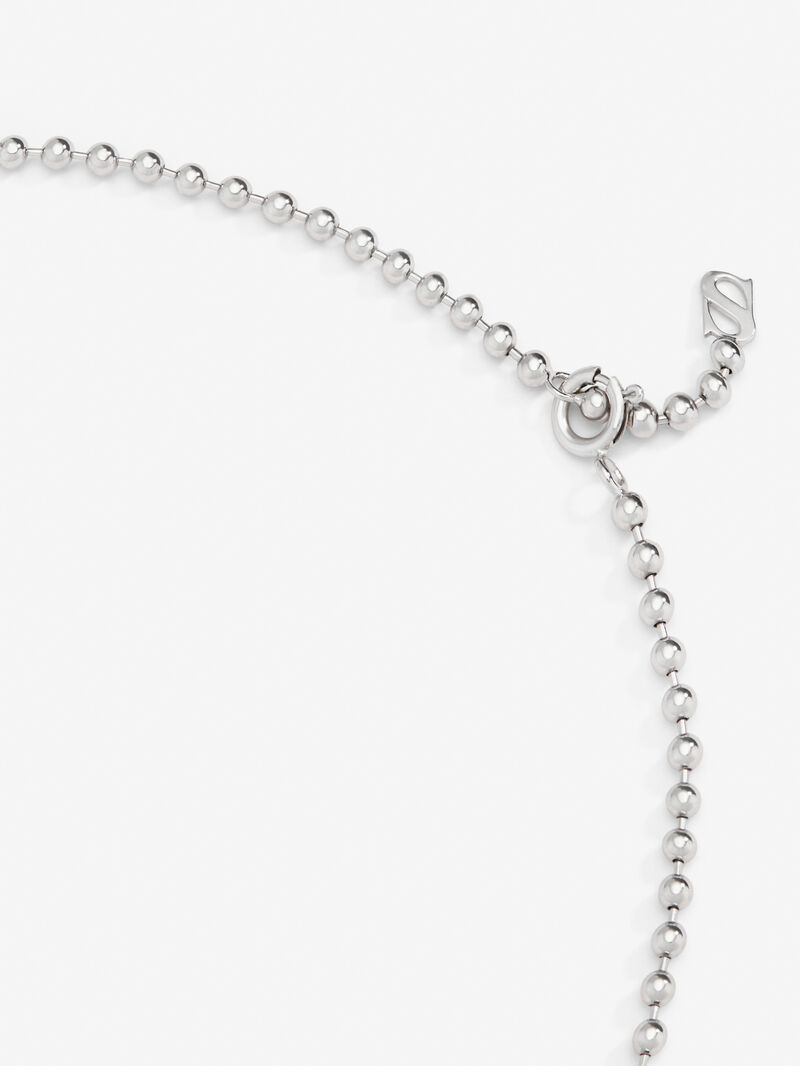 18K White Gold Rivière Collar with Blue Zafiros in Bright Size 1.7 CTS and White Diamonds in Bright Size of 3.97 CTS image number 4