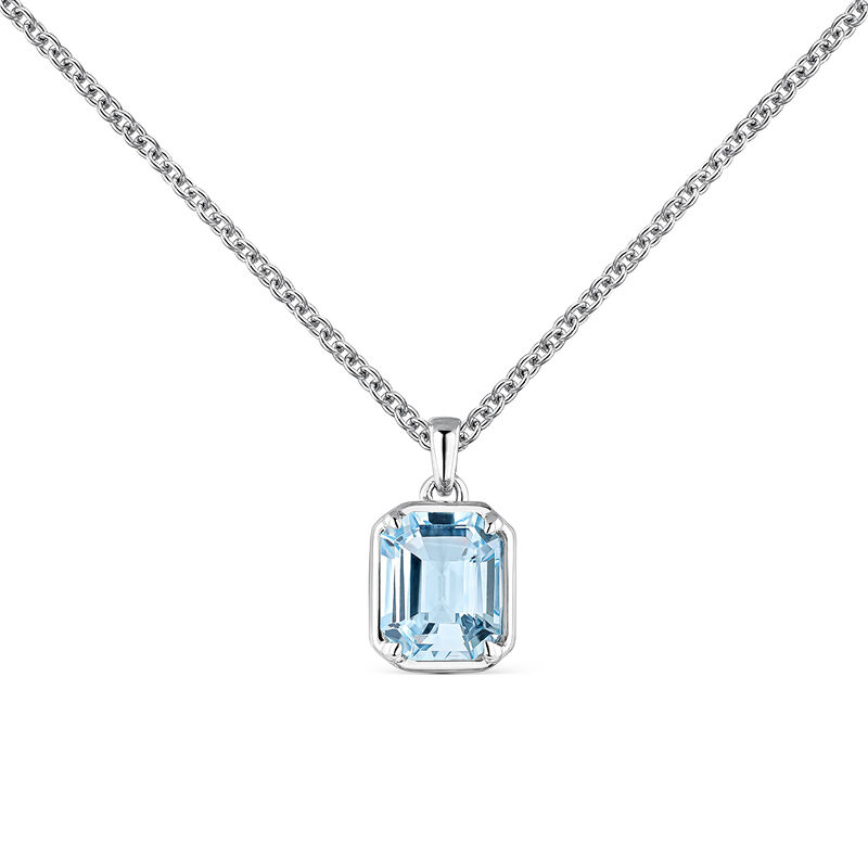 Sterling silver pendant with blue topaz stone Sky 3.66cts, PT20027-AGSKY_V
