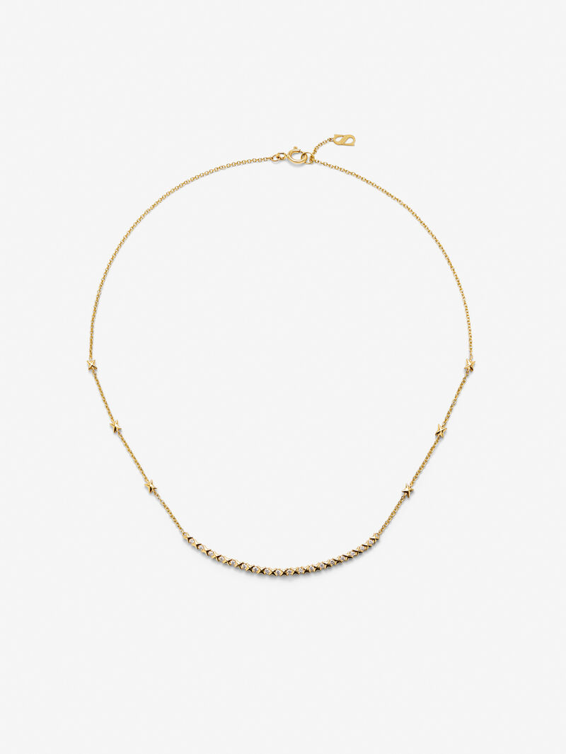 18K yellow gold pendant with 18 brilliant-cut diamonds with a total of 0.25 cts image number 0