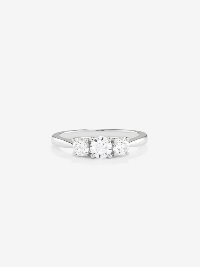 18K White Gold Tiego Ring with white 0.8 cts bright diamonds image number 2