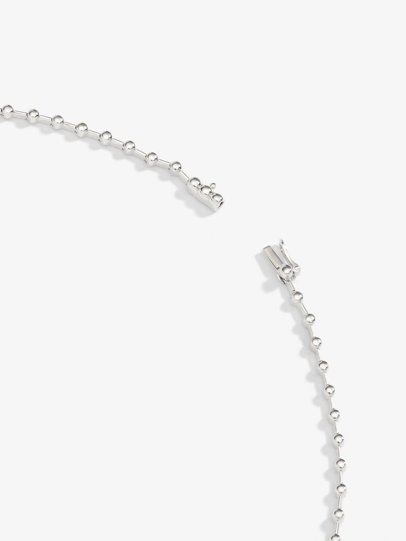 18K white gold necklace with 27 brilliant-cut diamonds with a total of 0.95 cts image number 4