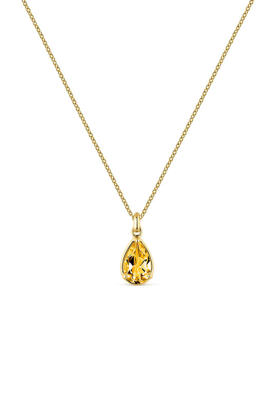 18kt yellow gold teardrop pendant with 1.86cts yellow citrine stone, PT16030-OACI_V