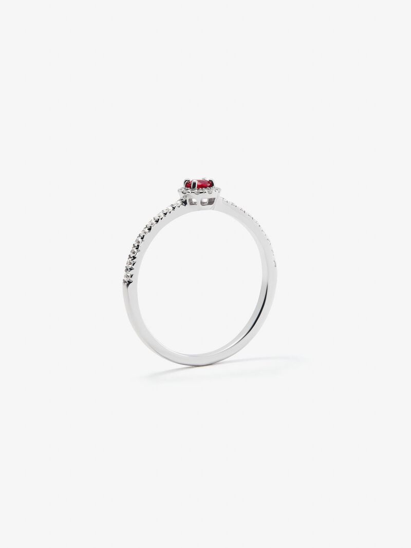 18K White Gold Orla Ring with Rubi and Diamond image number 4