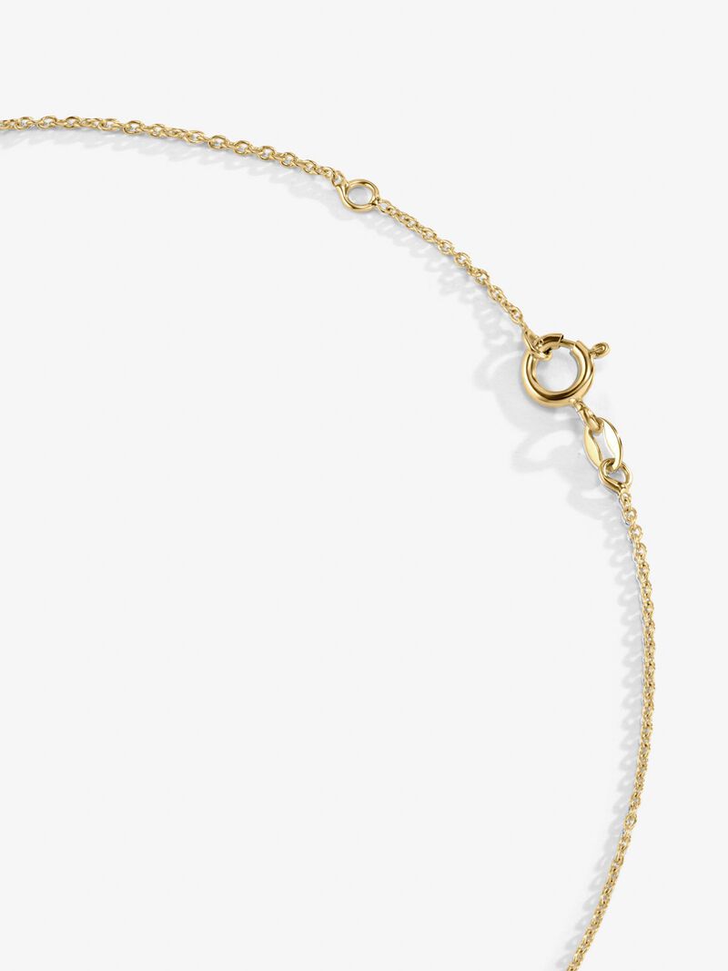 18K yellow gold chain pendant with diamonds image number 4