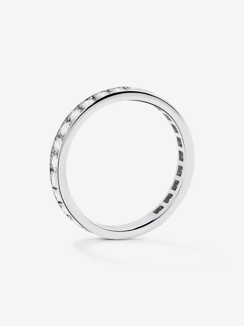 Entire 18K white gold ring with 25 brilliant-cut diamonds with a total of 1.37 cts image number 5