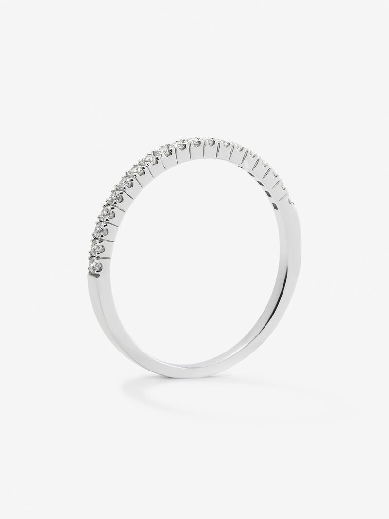 Half ring in 18K white gold with 19 brilliant-cut diamonds with a total of 0.15 cts image number 4