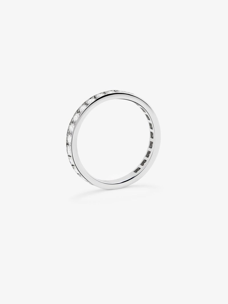 Entire 18K white gold ring with 35 brilliant-cut diamonds with a total of 0.49 cts image number 4