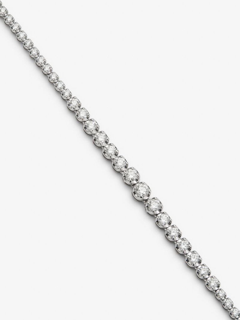 18K white gold rivière necklace with 132 brilliant-cut diamonds with a total of 4.9 cts image number 2