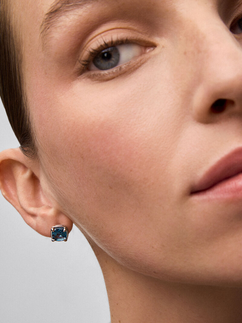 Silver earrings with London Topacio image number 3