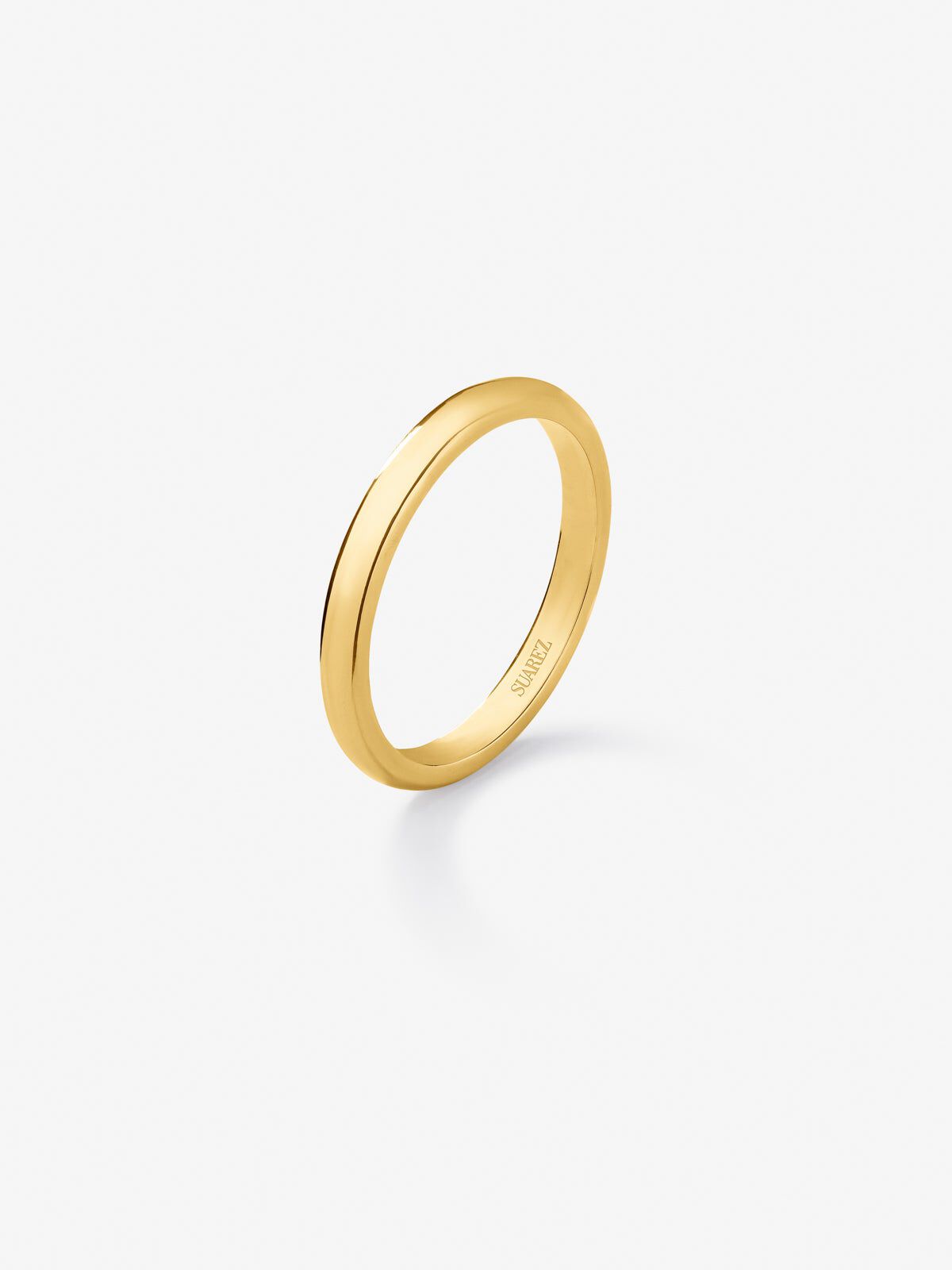 Alianza de boda de oro amarillo de 18K Suarez