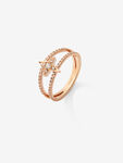 18kt rose gold ring with diamonds, SO21064-ORD_V