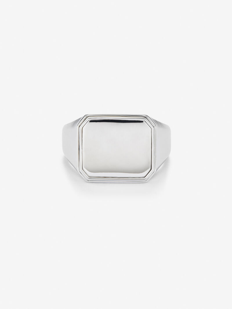 925 silver seal ring image number 2