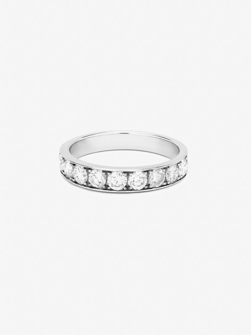 18K White Gold Commitment Alliance ring with diamonds image number 2