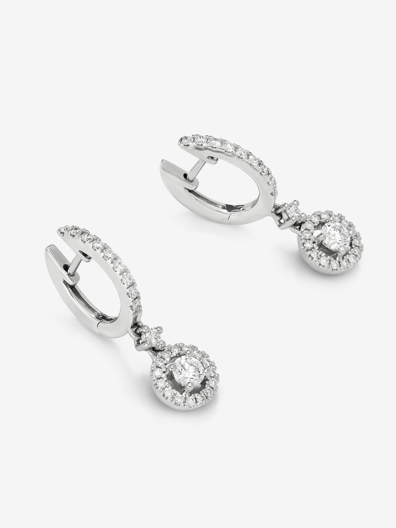 Lonely pendant ring earrings with 18K White Gold Orla with Diamonds image number 3