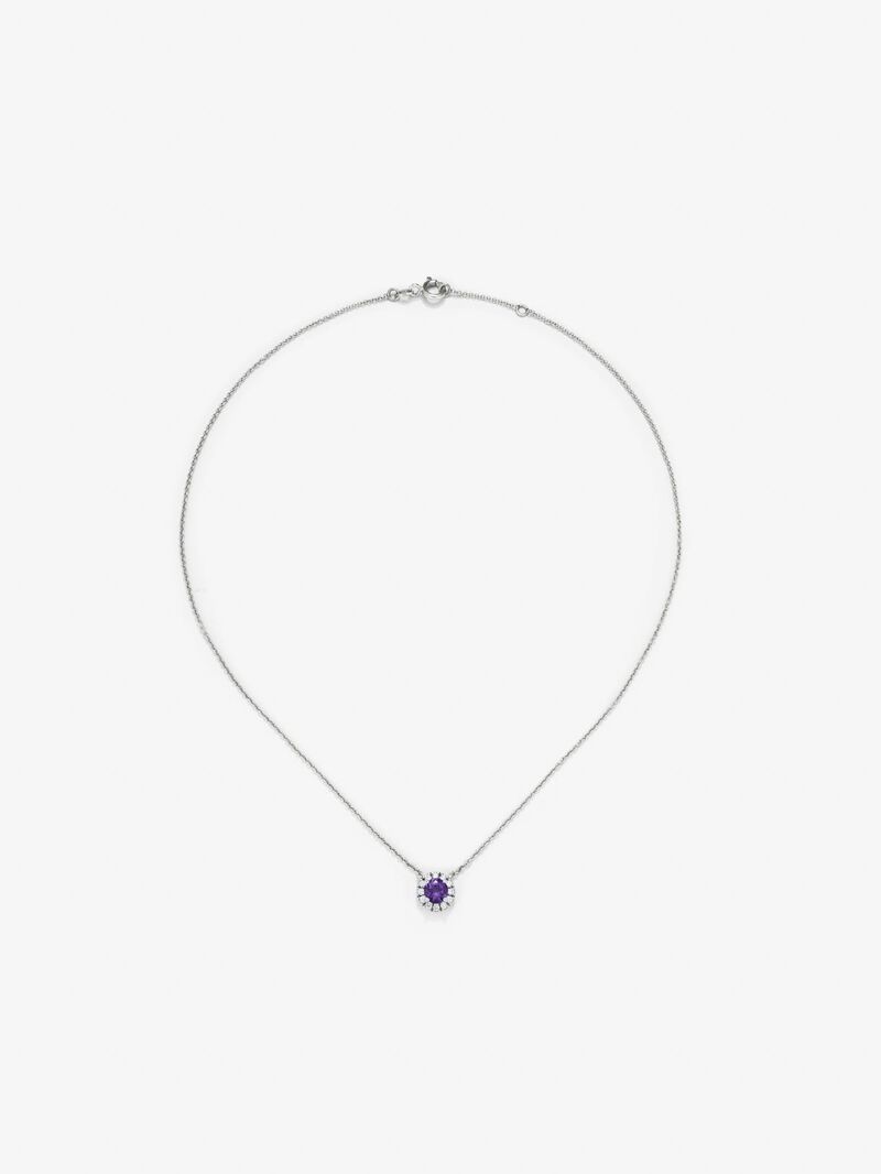 18K white gold pendant with 0.44 cts and 0.14 cts diamonds image number 0