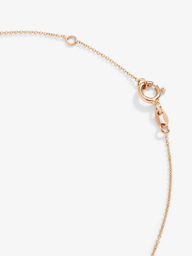 18K rose gold necklace with 4 brilliant-cut diamonds with a total of 0.1 cts image number 3