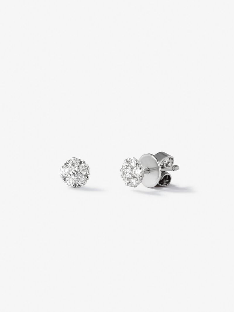 18kt white gold earrings with diamonds image number 0