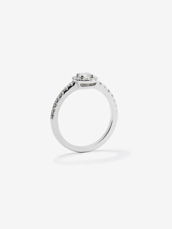 Anillo de Compromiso de Oro blanco con diamante, SL20005-IGD025/EVVS2_V
