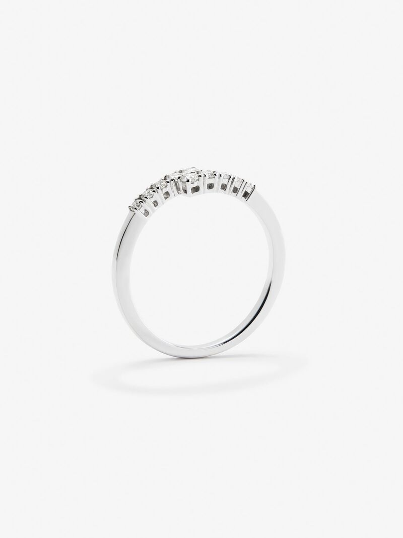 You and me ring in 18K white gold with 10 brilliant-cut diamonds with a total of 0.2 cts image number 4