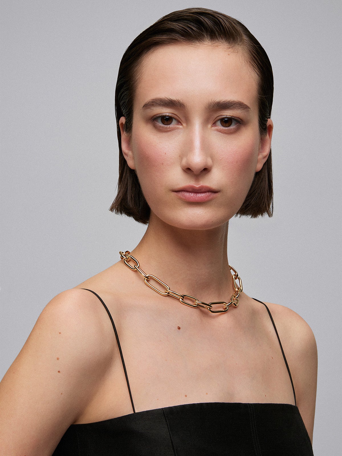 Collar eslabones extra grande oro amarillo de 18K
