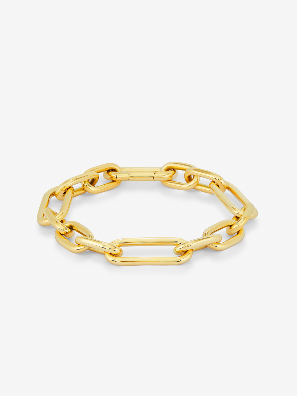 Large link bracelet in 18K yellow gold