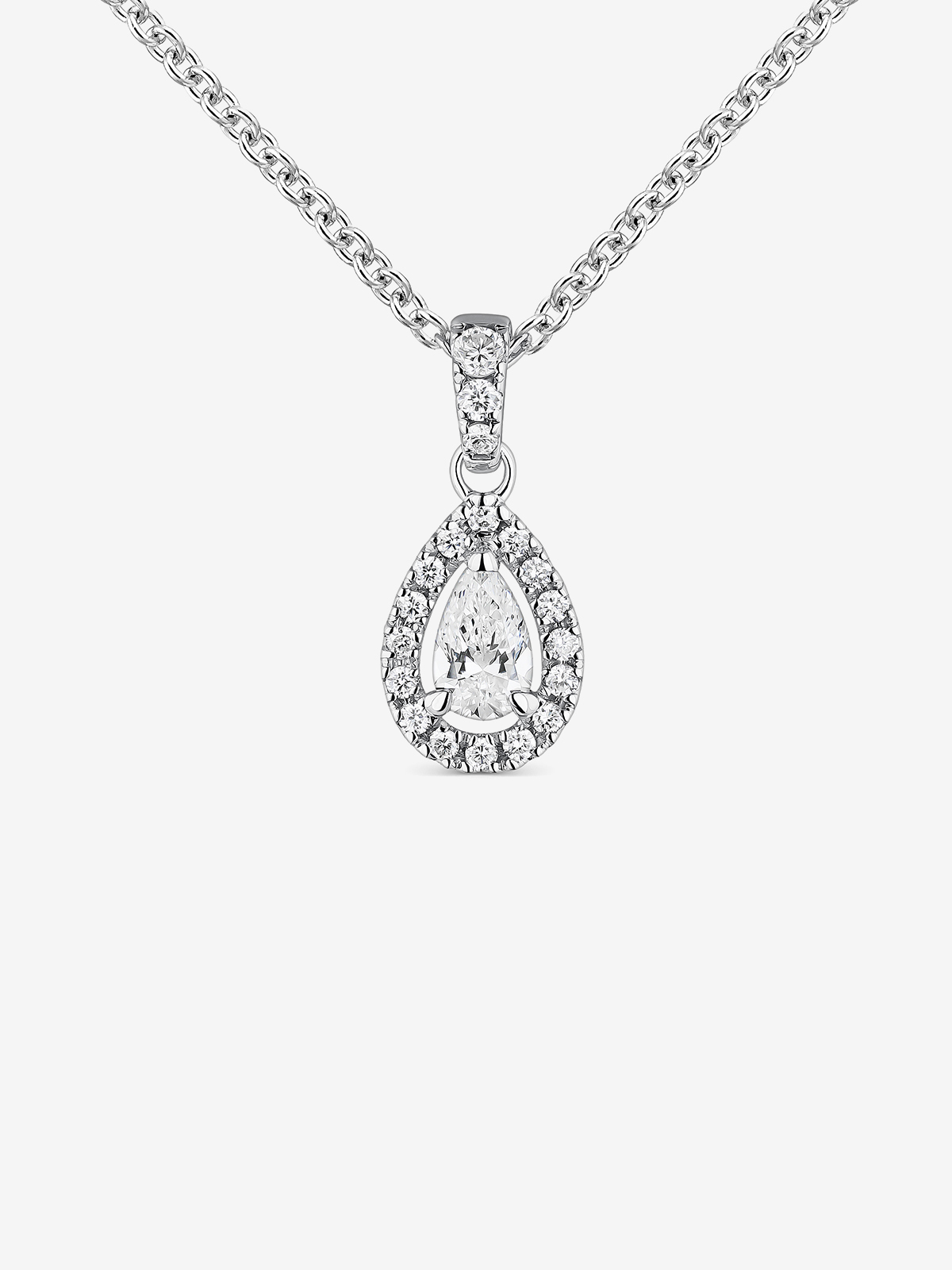 18kt white gold pendant with diamonds