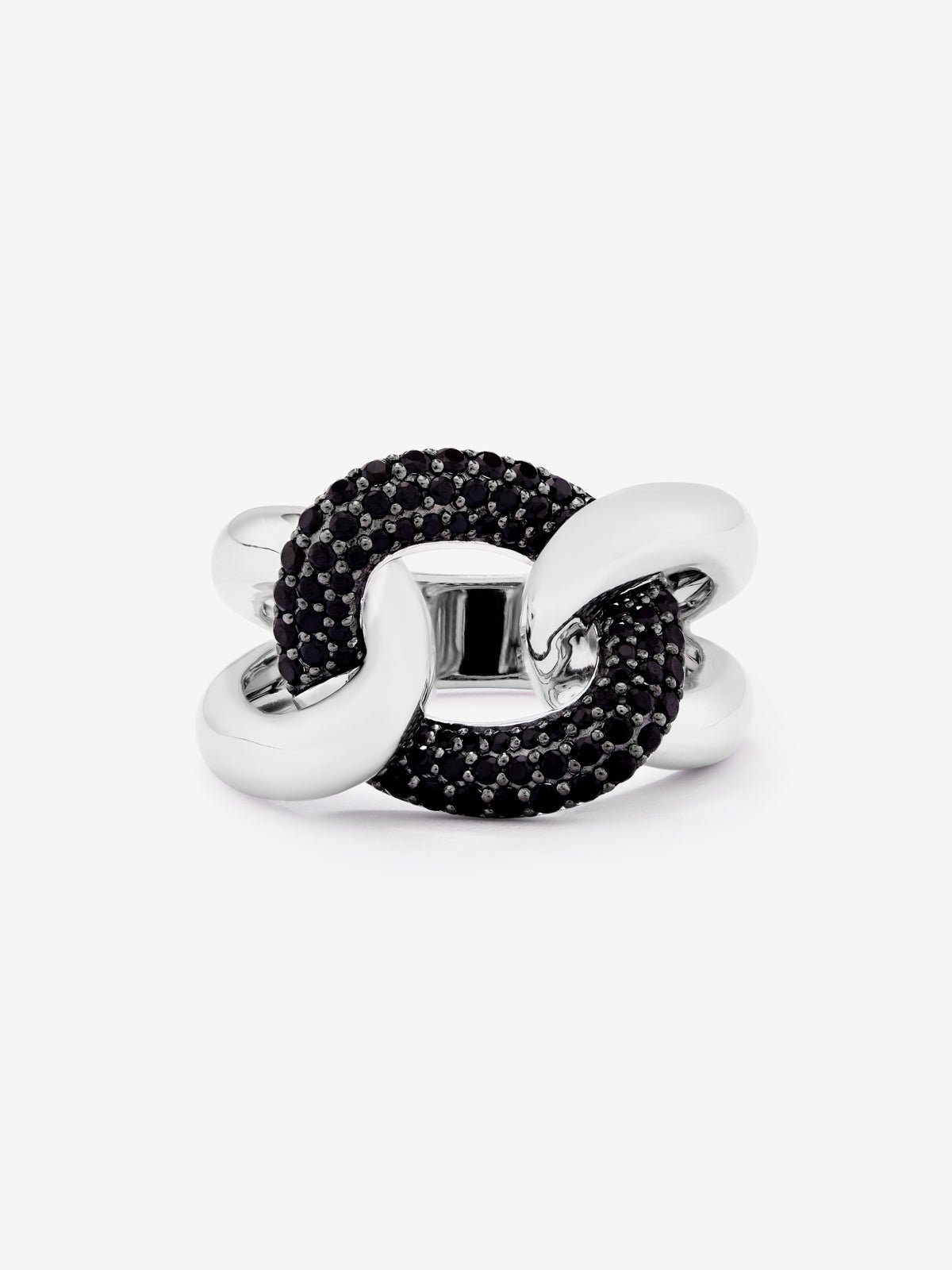 Anillo con nudo de plata 925 con espinelas