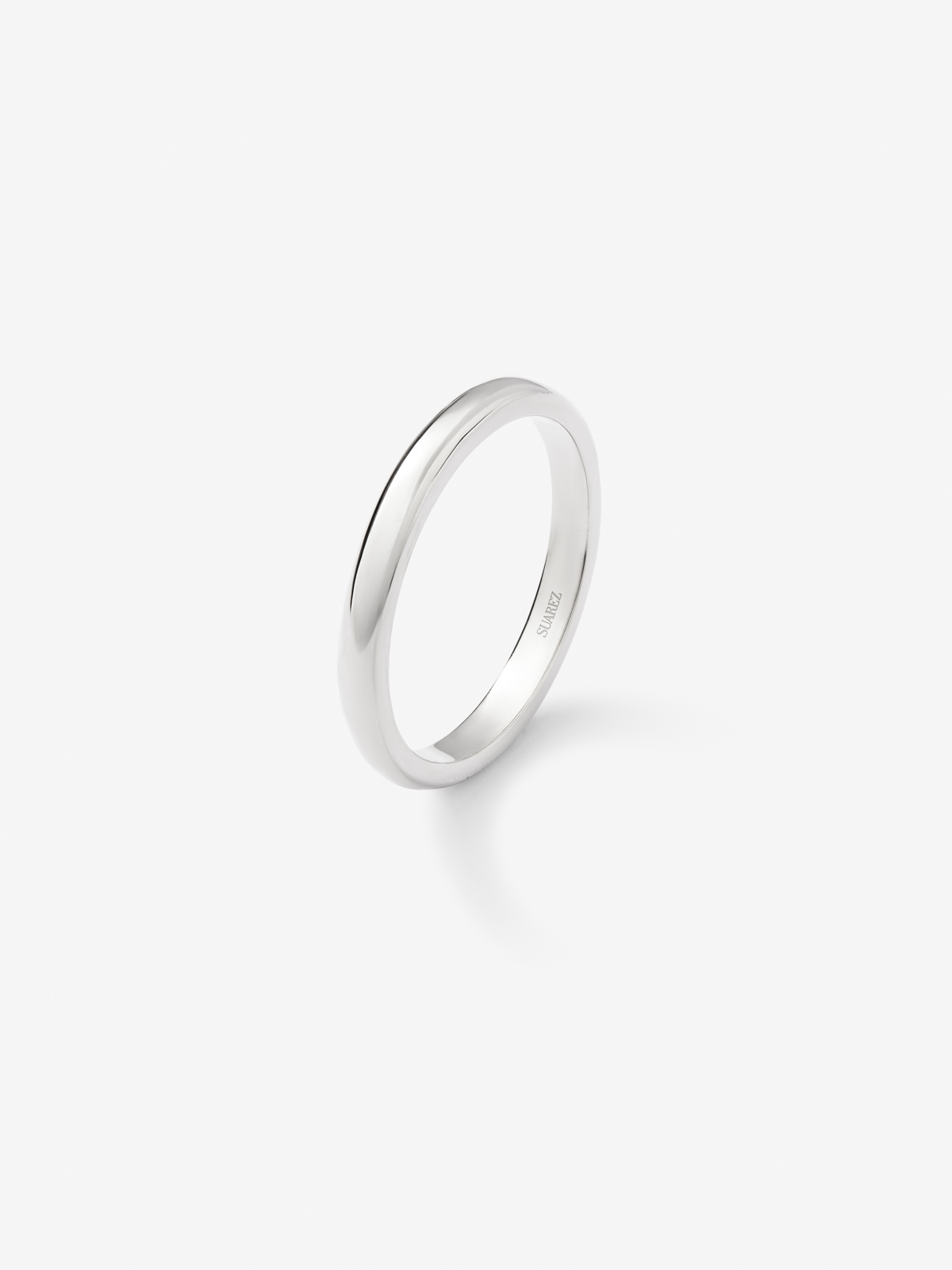 18K 1.55mm White Gold Flat Commitment Ring