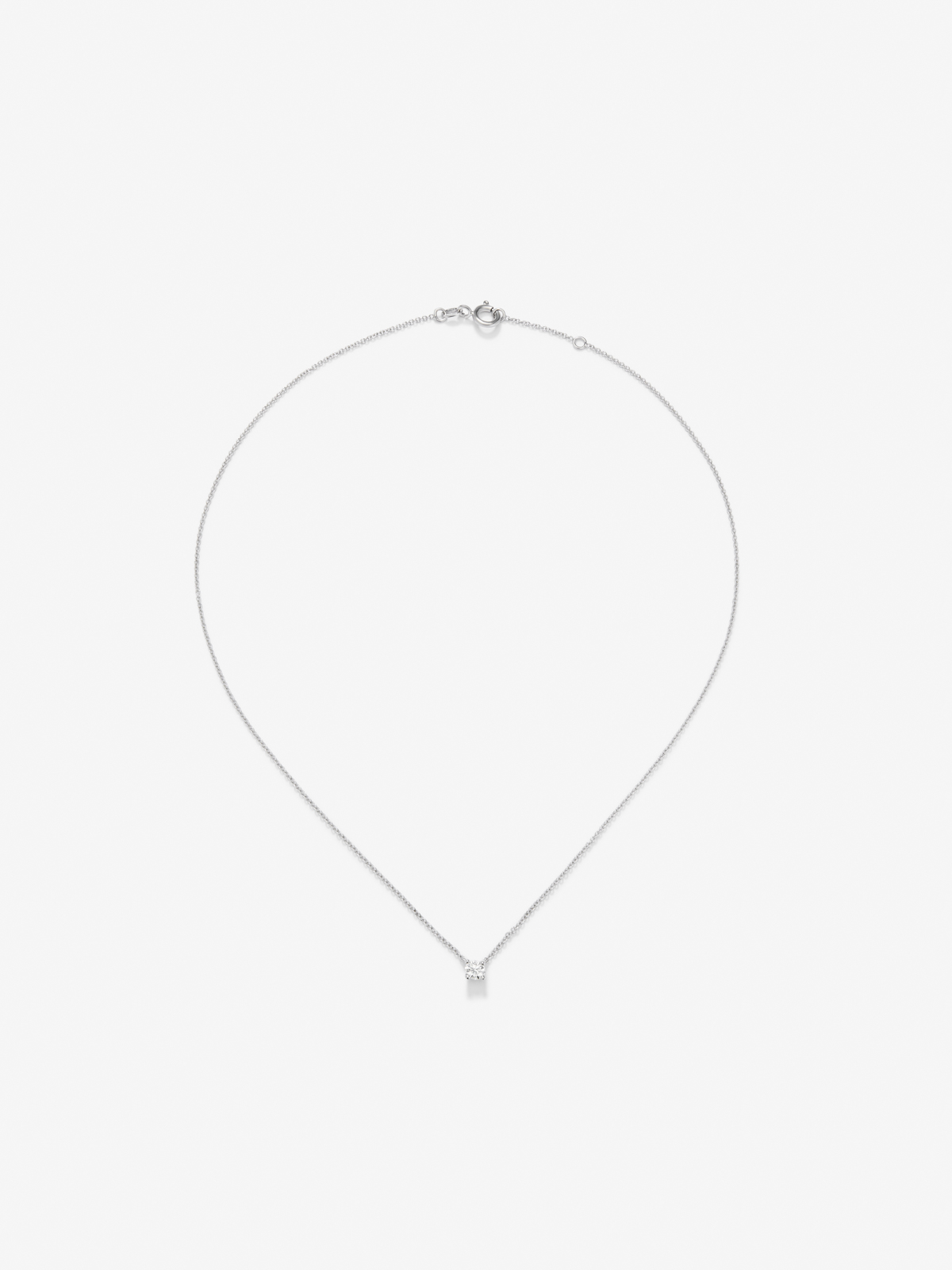 18K white gold pendant with 0.2 ct brilliant cut diamond