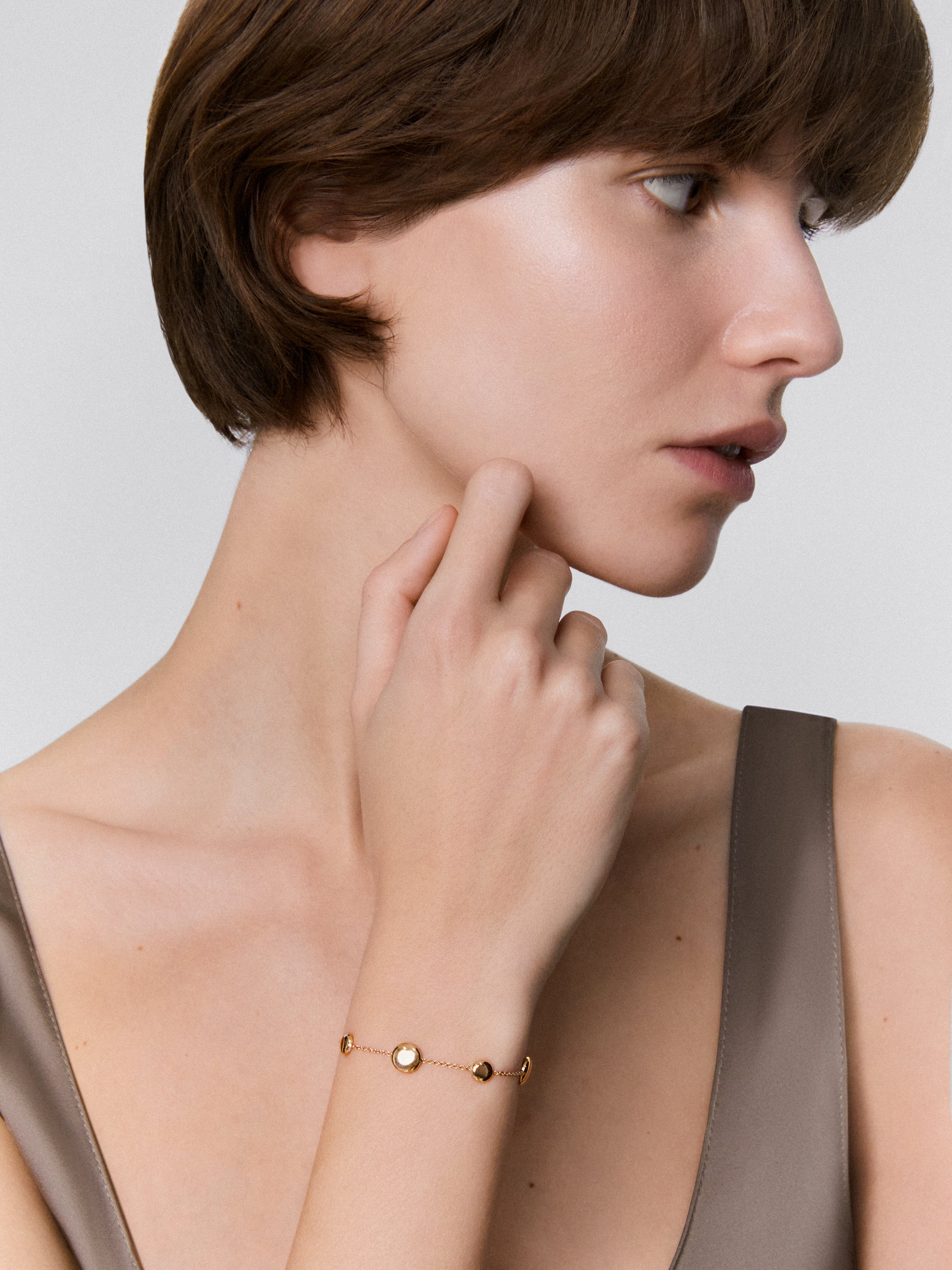 Pulsera de oro rosa de 18kt