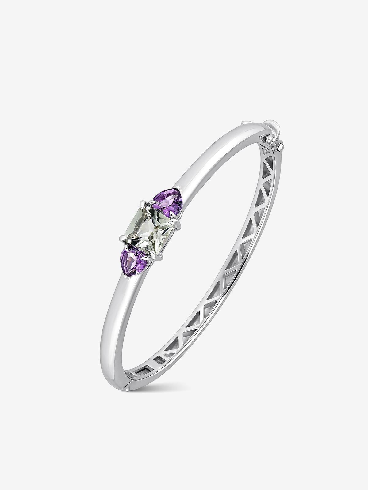 Pulsera de utopian de plata con amatista