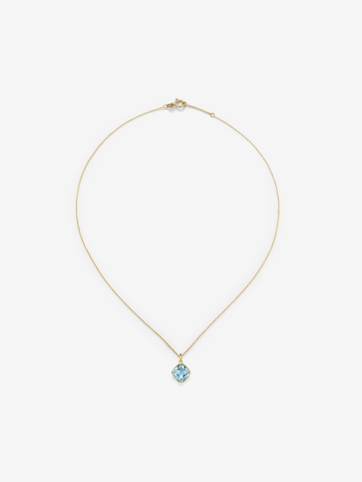 Colgante cadena de oro amarillo de 18K con topacio