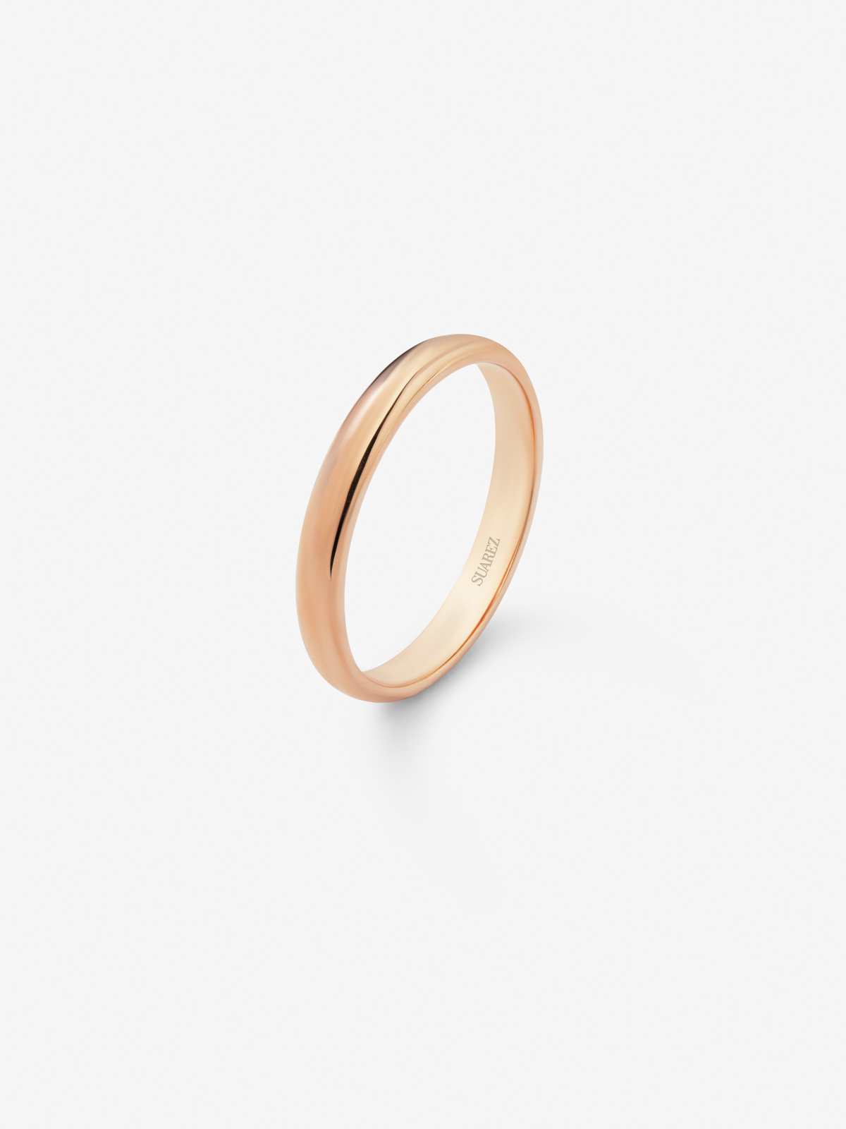 Alianza de boda de oro amarillo de 18kt de 2,60mm