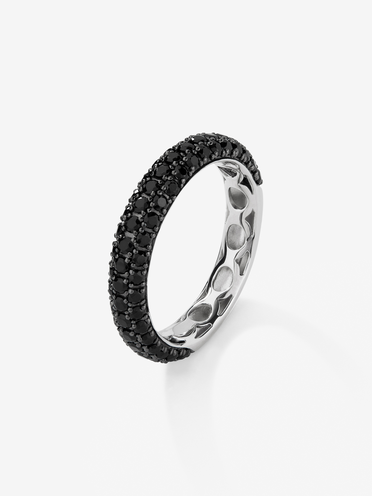 Anillo alianza de plata 925 con espinelas