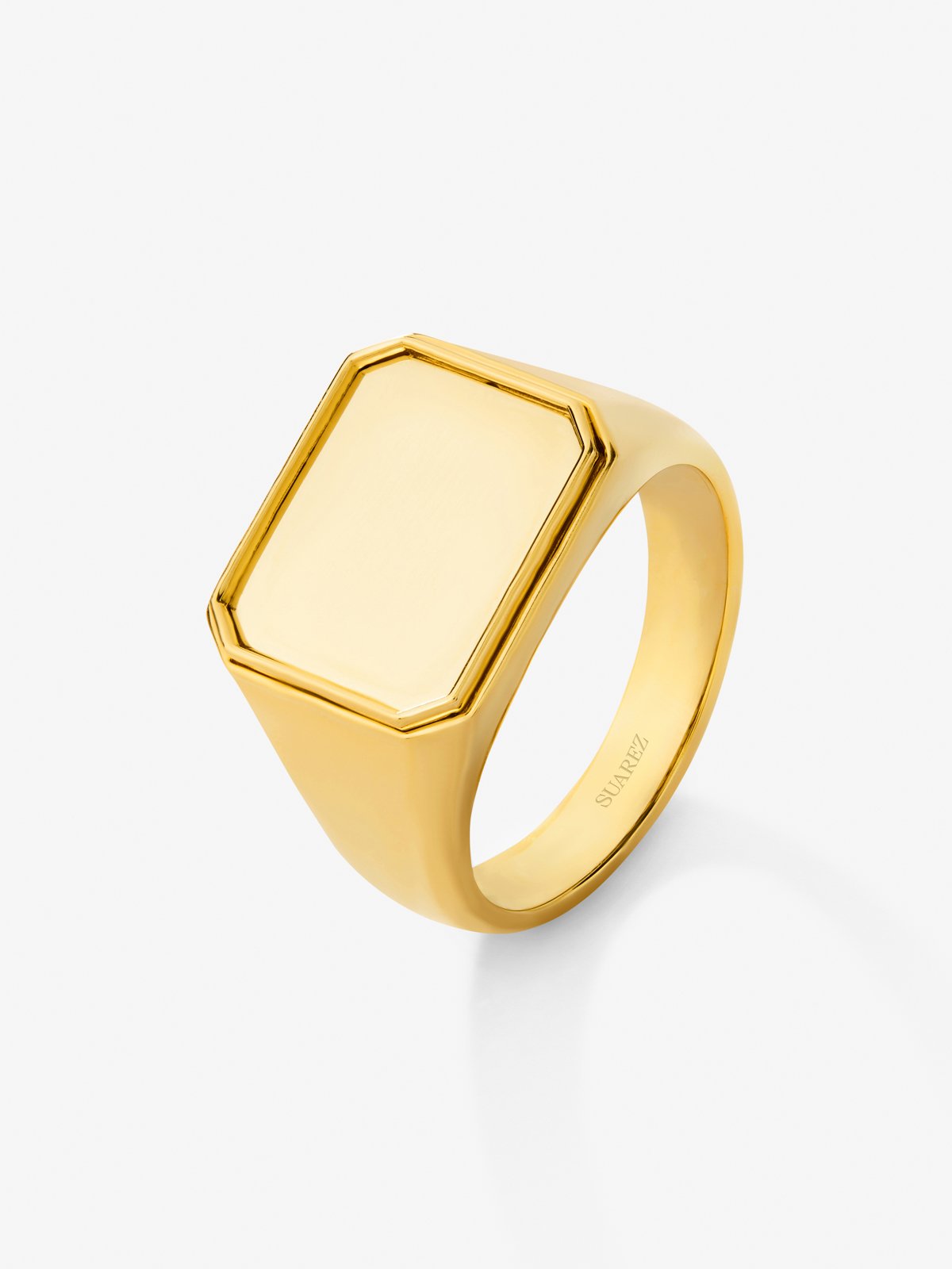 18K Yellow Gold Large Signet Ring