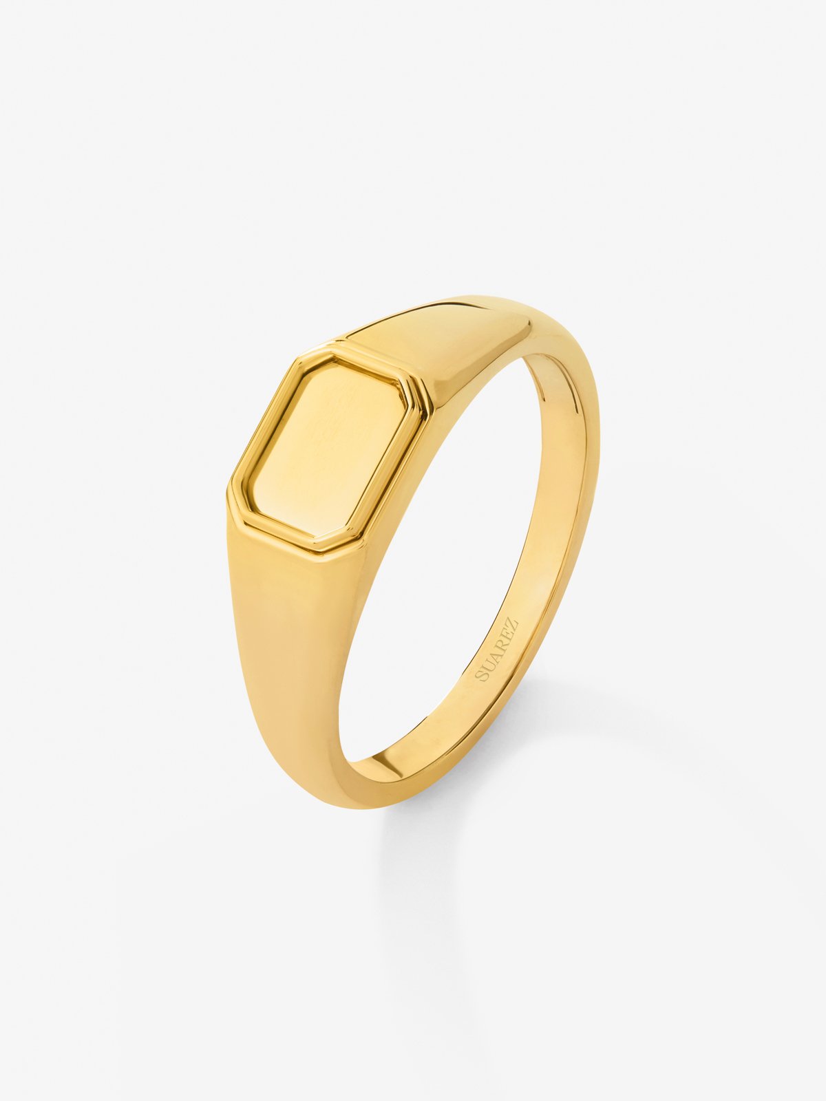 Anillo de sello pequeño de oro amarillo de 18K