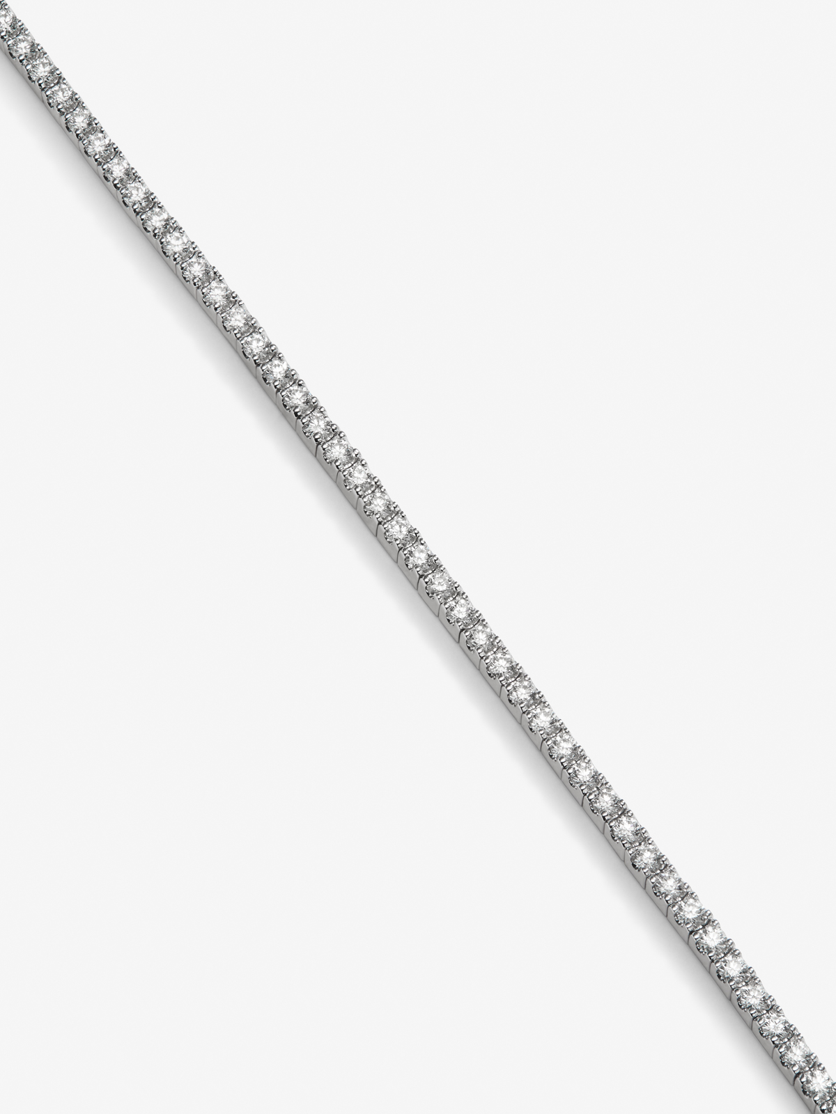 18K White Gold Diamond Chain Bracelet