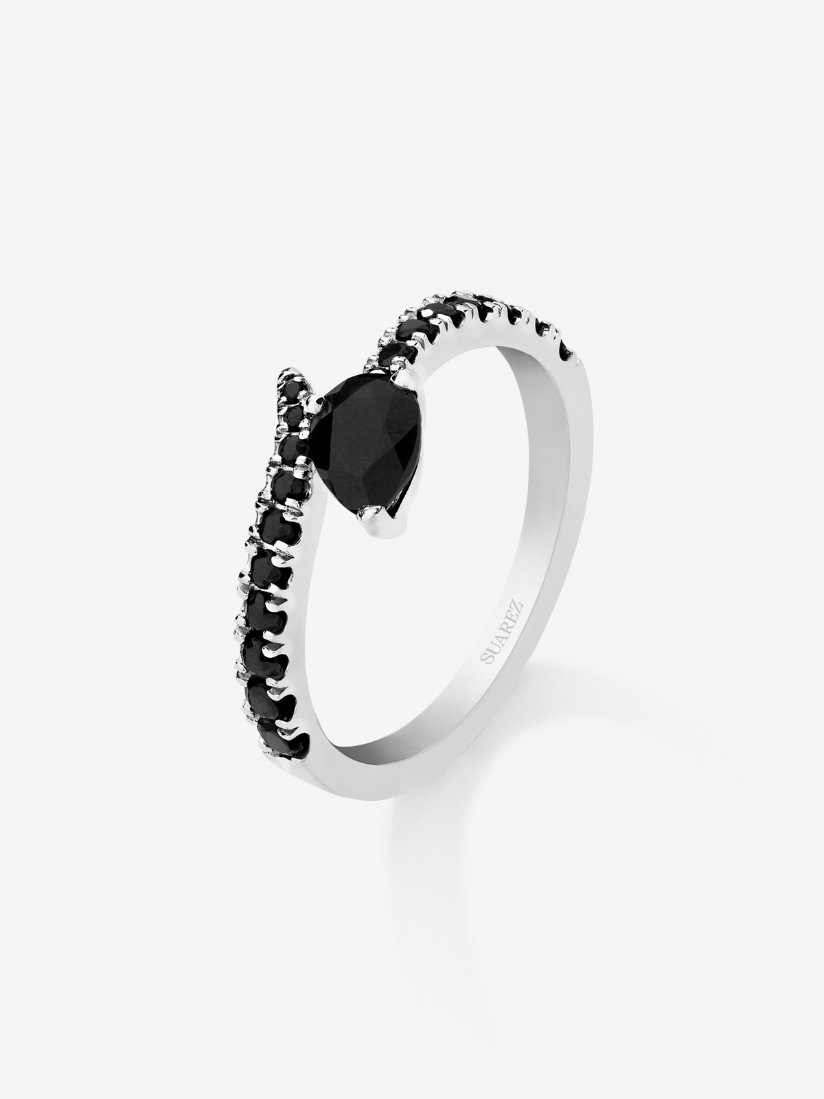 Anillo serpiente de plata 925 con espinelas