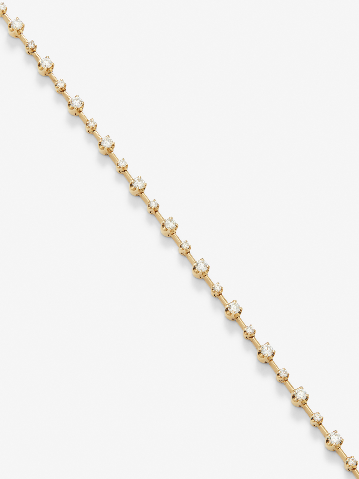 Collar gargantilla riviere de oro amarillo de 18K con diamantes