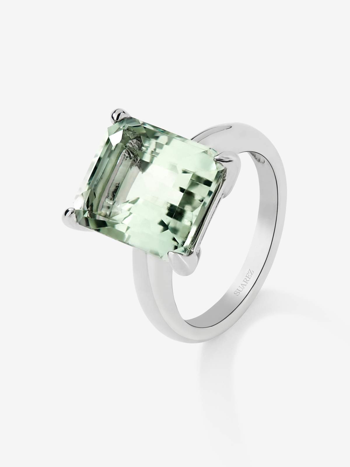 Anillo de plata 925 con amatista verde