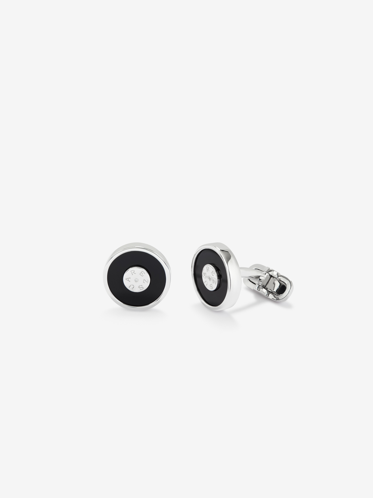 Gemelos de plata 925 y onix