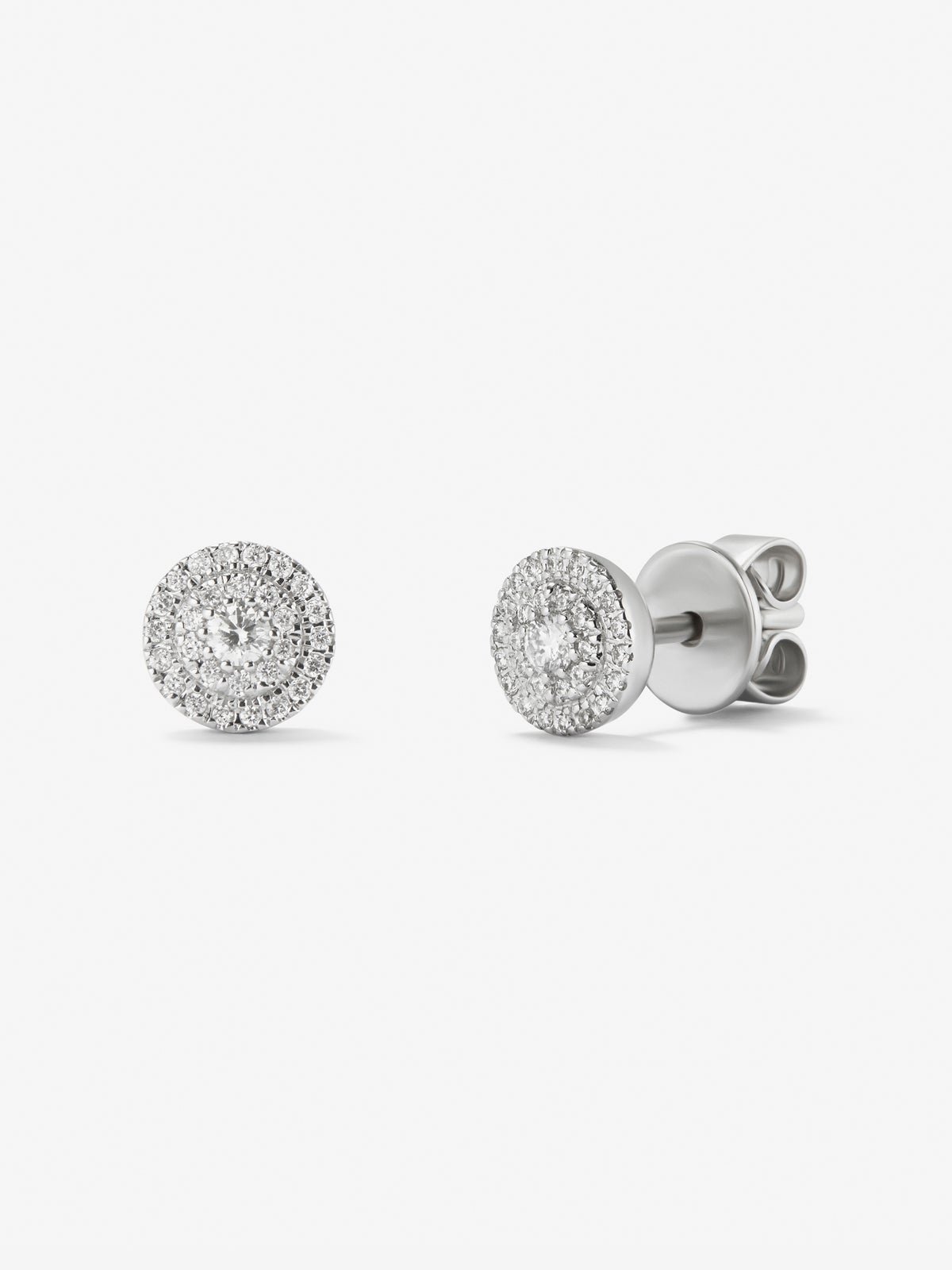 18kt white gold earrings with diamonds