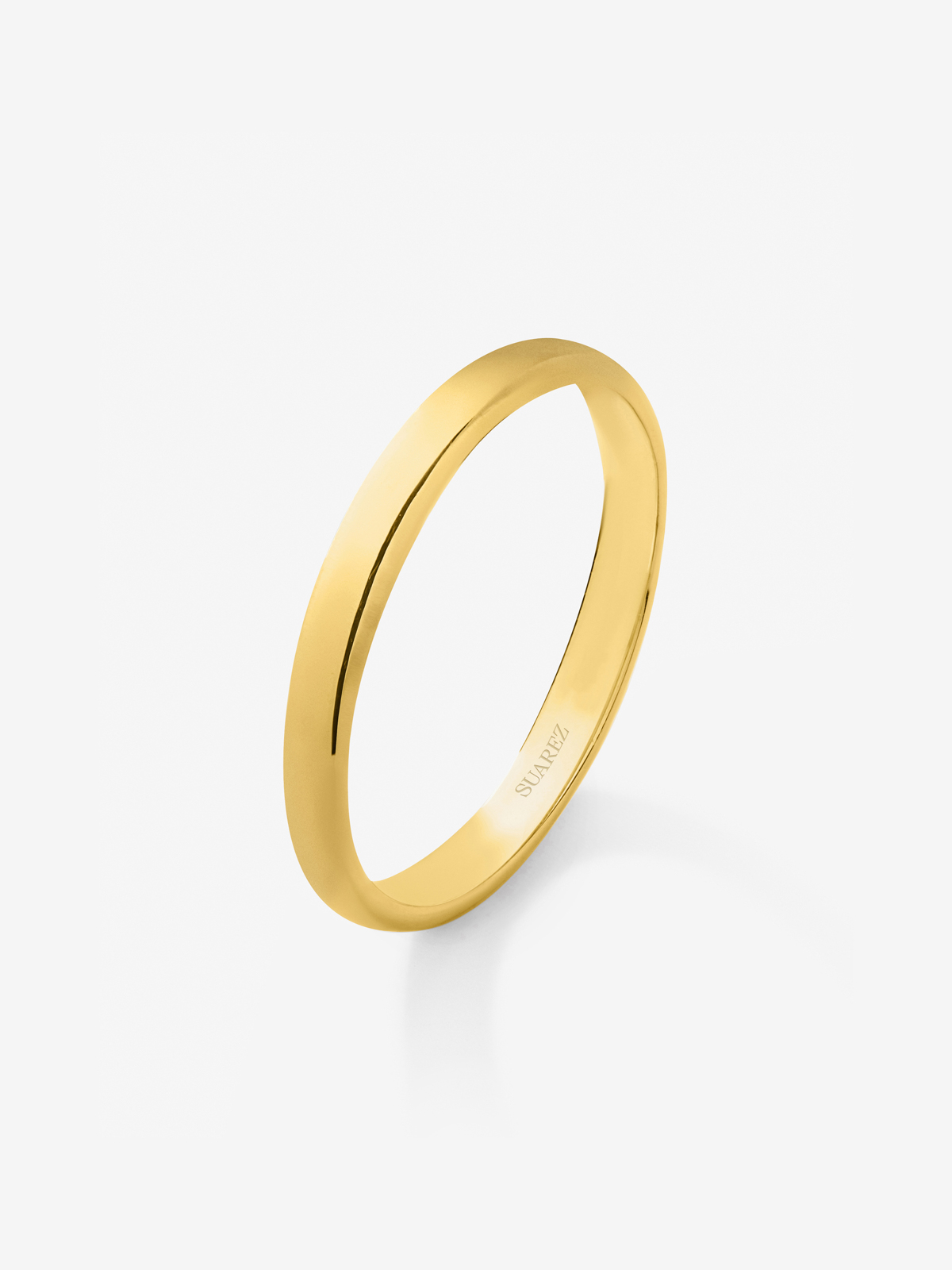 Alianza de boda de oro amarillo de 18K de 2,30mm
