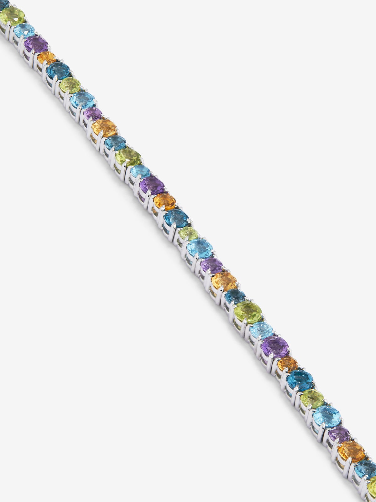 Pulsera riviere de plata 925 con gemas multicolor